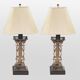 Pair of Lamps  �Ming Modern�